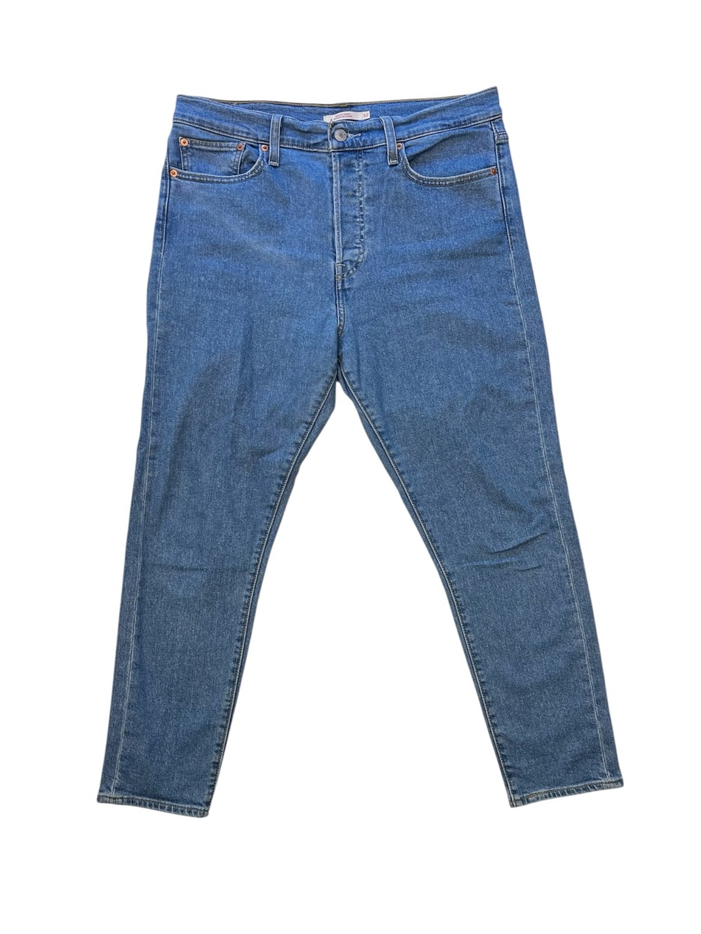 Levi's Women's Cropped Wedgie Skinny Jeans in Blue Denim